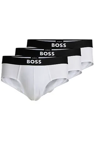 HUGO BOSS Set van drie slips met logotailleband van stretchkatoen