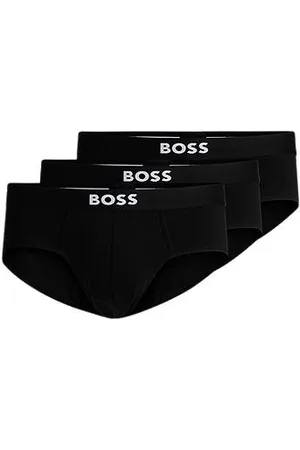 HUGO BOSS Set van drie slips met logotailleband van stretchkatoen