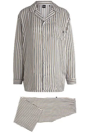 HUGO BOSS Gestreepte pyjama van mat modalsatijn