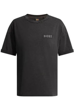 HUGO BOSS Relaxed-fit T-shirt van katoen met logo-artwork