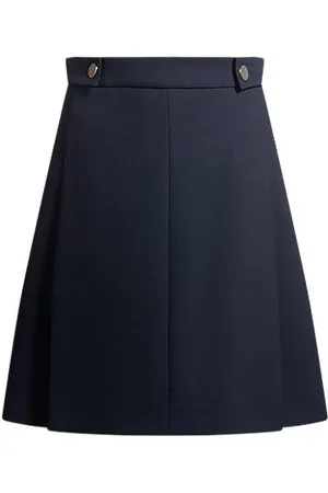 HUGO BOSS Rok met knoop aan de taille en geplooide voorkant