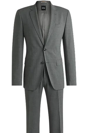 HUGO BOSS Slim-fit pak van stretchmateriaal met microdessin