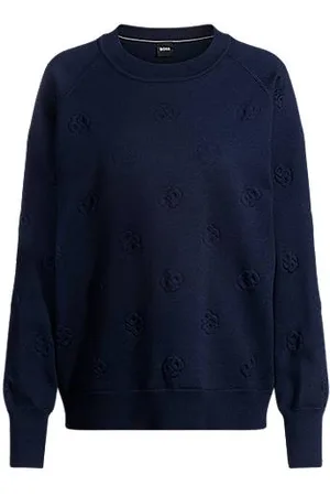 HUGO BOSS Trui van een wolmix met Double B-monogram in reliëf