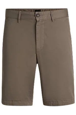 HUGO BOSS Slim-fit shorts van katoenen twill met stretch
