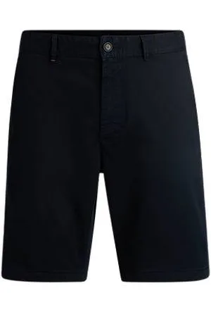 HUGO BOSS Slim-fit shorts van katoenen twill met stretch
