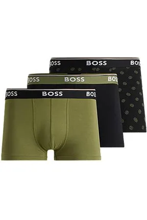 HUGO BOSS Set van drie korte boxers met logotailleband van stretchkatoen