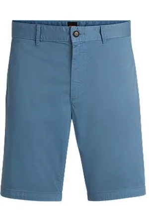 HUGO BOSS Slim-fit shorts van katoenen twill met stretch