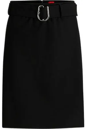HUGO BOSS Minirok met riem en voorkant in wikkelstijl