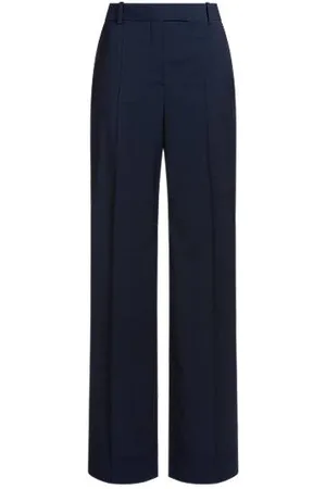 HUGO BOSS Regular-fit broek van scheerwol met microruitje
