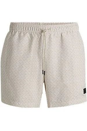 HUGO BOSS Zwemshort met trekkoord in de taille en all-over print