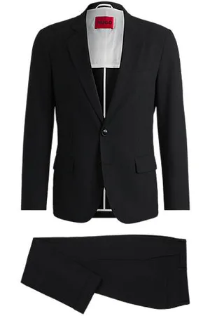 HUGO BOSS Slim-fit pak van seersucker