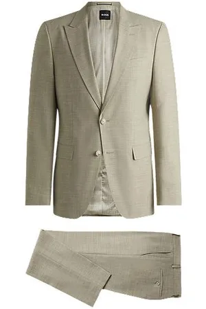 HUGO BOSS Slim-fit pak van stretchmateriaal met microdessin