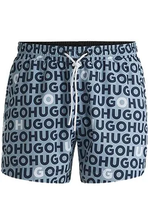 HUGO BOSS Zwemshort met logoprint en trekkoord