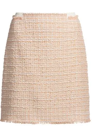 HUGO BOSS Tweed rok met tailleband van stretchkatoen