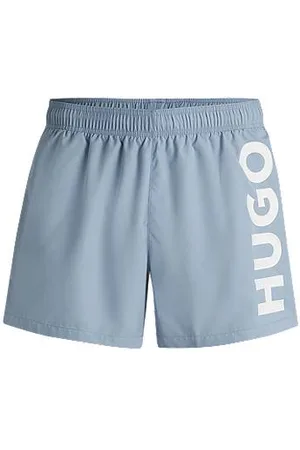 HUGO BOSS Sneldrogende zwemshort met verticale logoprint