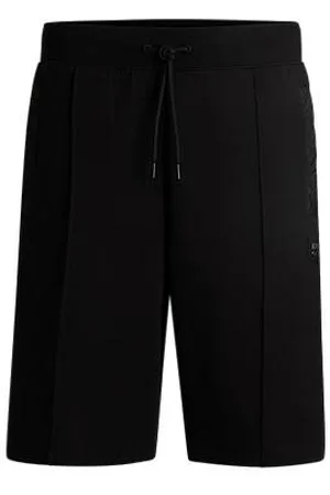HUGO BOSS Shorts van een katoenmix met zigzagstiksels