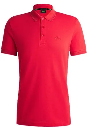 HUGO BOSS Paddy-polo van katoenpiqué met een logo op de onderkraag