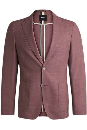 HUGO BOSS Slim-fit colbert van een wolmix met dessin