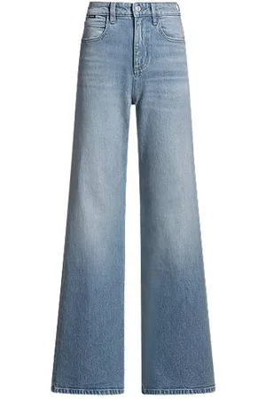 HUGO BOSS Jeans met uitlopende pijpen van comfortabel blauw stretchdenim