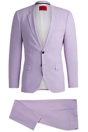 HUGO BOSS Extra slim-fit pak van stretchdobby in mohairlook