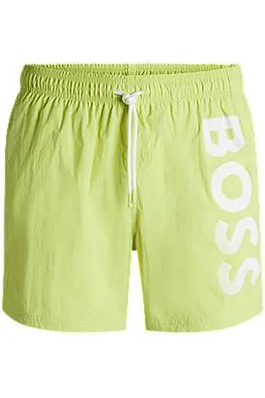 HUGO BOSS Zwemshort van sneldrogend materiaal met contrastlogo