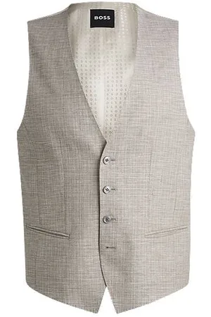 HUGO BOSS Slim-fit gilet met voering met logodetail