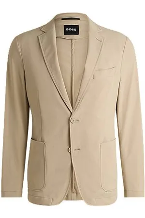 HUGO BOSS Slim-fit colbert van reisvriendelijk softshell-materiaal met stretch