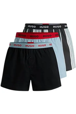 HUGO BOSS Set van drie katoenen boxershorts met logotailleband