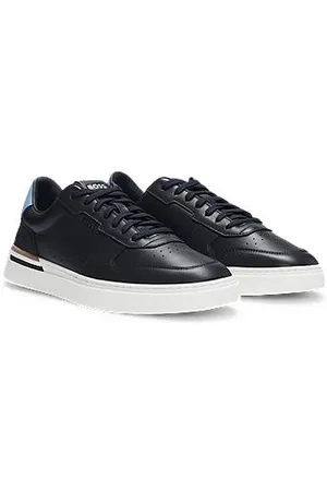 HUGO BOSS Leren sneakers met kenmerkende streepdetails