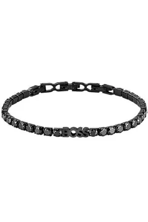 HUGO BOSS Ketting tennisarmband met zwarte kristallen