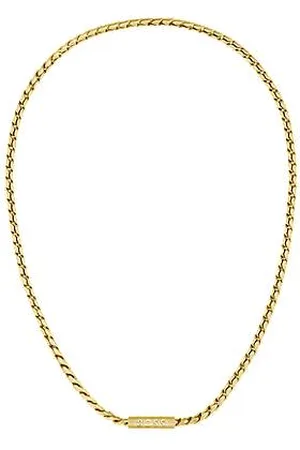 HUGO BOSS Goudkleurige ketting met gevlochten ketting