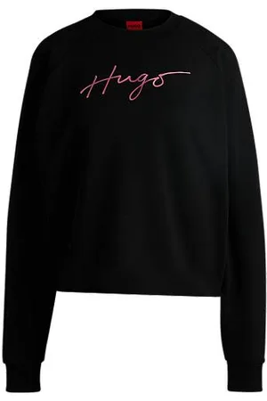 HUGO BOSS Sweatshirt van katoenen sweatstof met logoprint