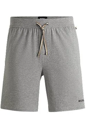 HUGO BOSS Pyjamashorts van stretchkatoen met logoprint