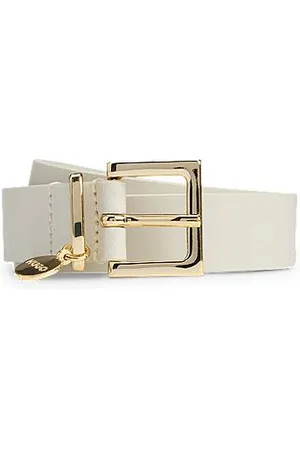 HUGO BOSS Riem van Italiaans leer met goudkleurig logobedeltje