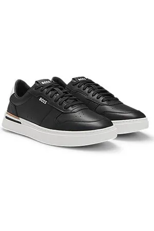 HUGO BOSS Leren sneakers met kenmerkende streepdetails