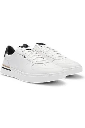 HUGO BOSS Leren sneakers met kenmerkende streepdetails