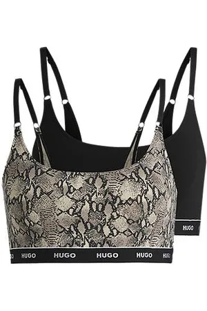 HUGO BOSS Twee bralettes van stretchkatoen met logo-onderband