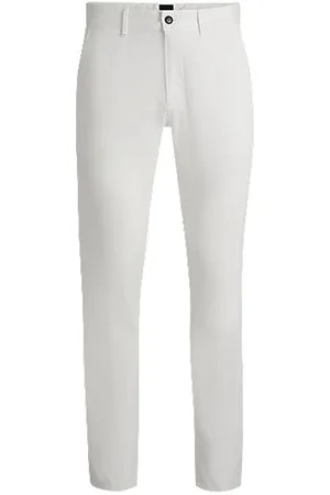 HUGO BOSS Slim-fit satijnen chino van stretchkatoen