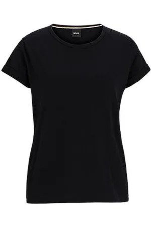 HUGO BOSS T-shirt van katoenen jersey met omgeslagen boorden
