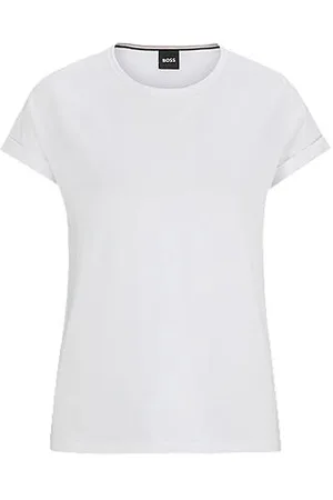 HUGO BOSS T-shirt van katoenen jersey met omgeslagen boorden