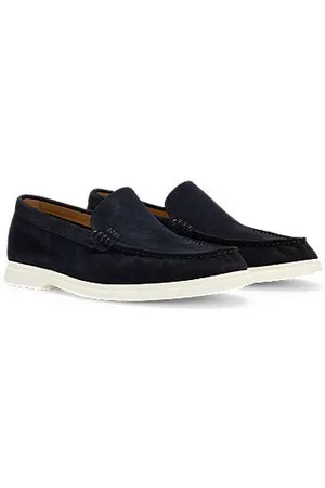 HUGO BOSS Loafers van suède met contrasterende buitenzool