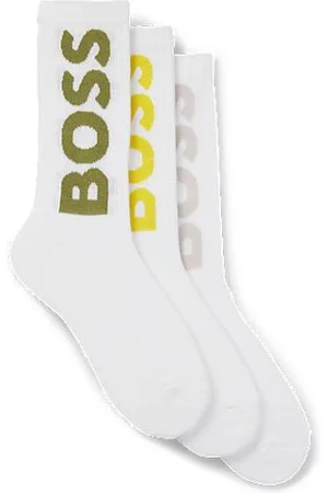 HUGO BOSS Drie paar korte sokken met grote logo’s