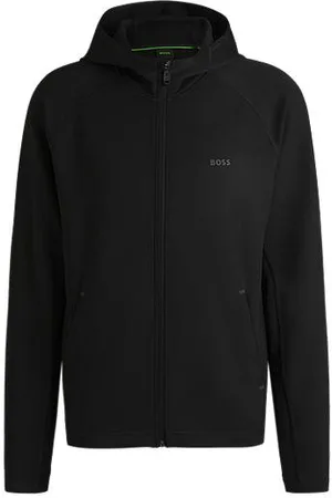 HUGO BOSS Sporthoodie met ritssluiting, stretch en vochtbeheersing