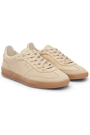 HUGO BOSS Suède veterschoenen met logodetail