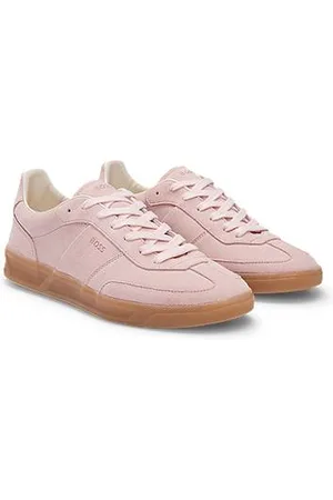 HUGO BOSS Suède veterschoenen met logodetail