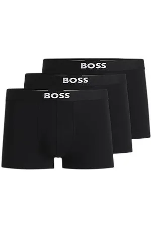 HUGO BOSS Set van drie korte boxershorts met logotailleband van stretchkatoen