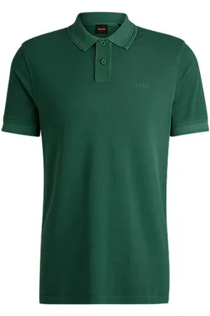 HUGO BOSS Polo van katoenpiqué met logoprint