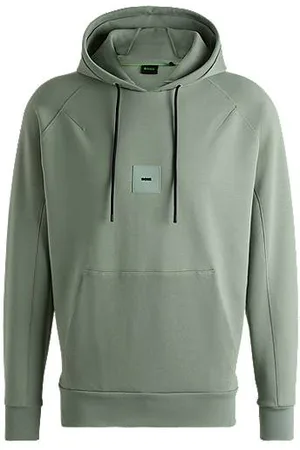 HUGO BOSS Hoodie van een katoenmix met stretch