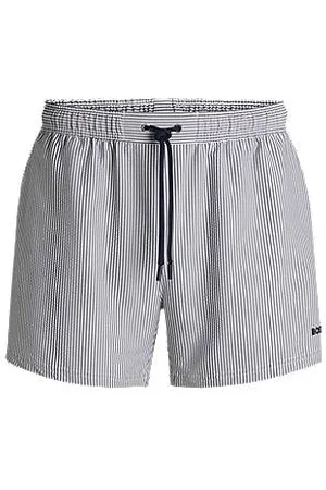 HUGO BOSS Zwemshorts van gestreepte seersucker