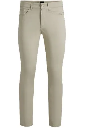 HUGO BOSS Slim-fit Delaware-broek van stretchsatijn